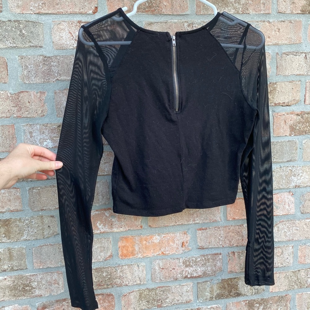 Fun mesh crop top